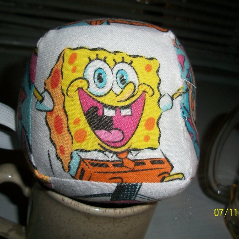 2 2.5" Nicktoons Car/decor/tote bag Hanging Cubes-Handmade